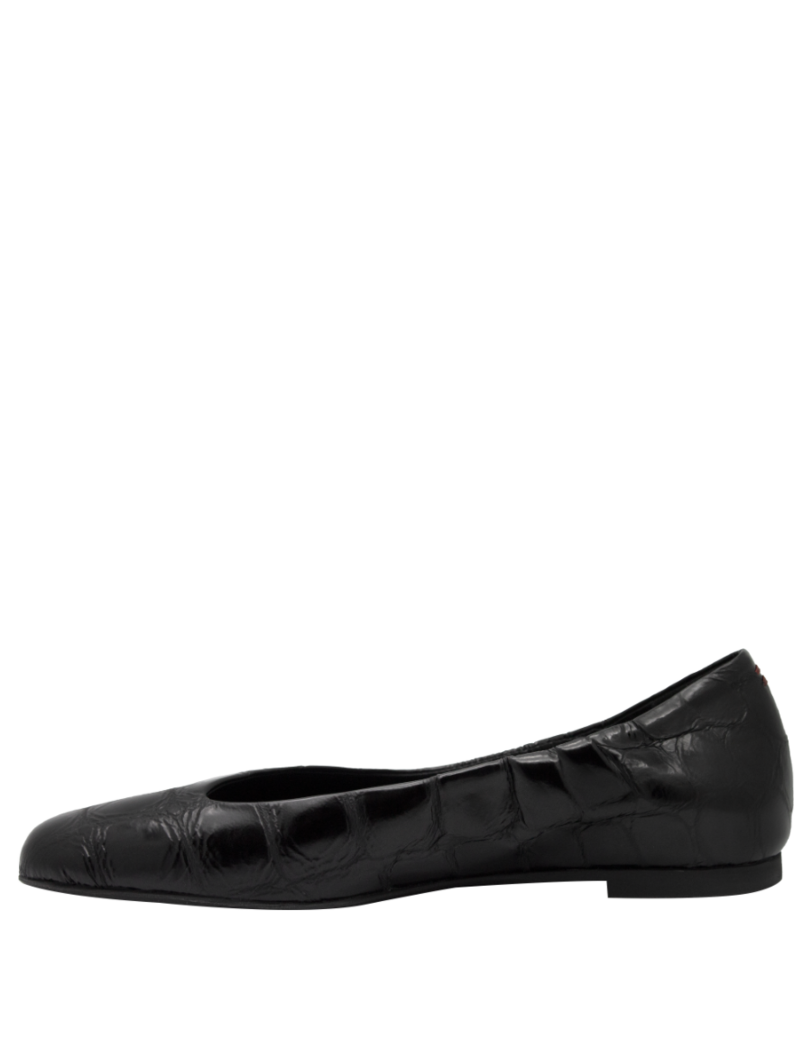 Halmanera Halmanera H51 Black Croco Asymmetric  Ballerina 1015