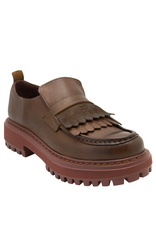 History541 History HF3K Tan Kiltie Loafer Tread Sole Irma