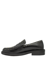 MaraBini MaraBini M13I Black Calf Loafer With Studs 1035