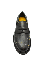 MaraBini MaraBini M13I Black Calf Loafer With Studs 1035