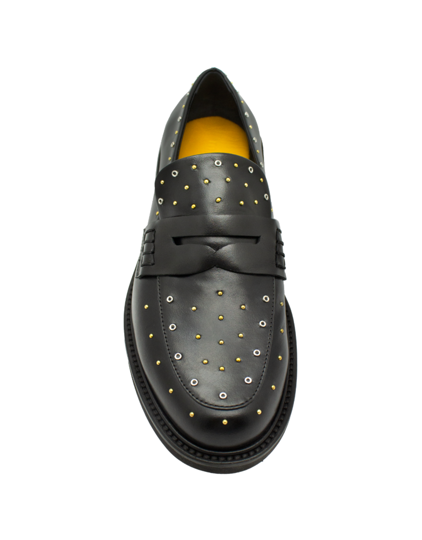 MaraBini MaraBini M13I Black Calf Loafer With Studs 1035