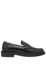 MaraBini MaraBini M13I Black Calf Loafer With Studs 1035