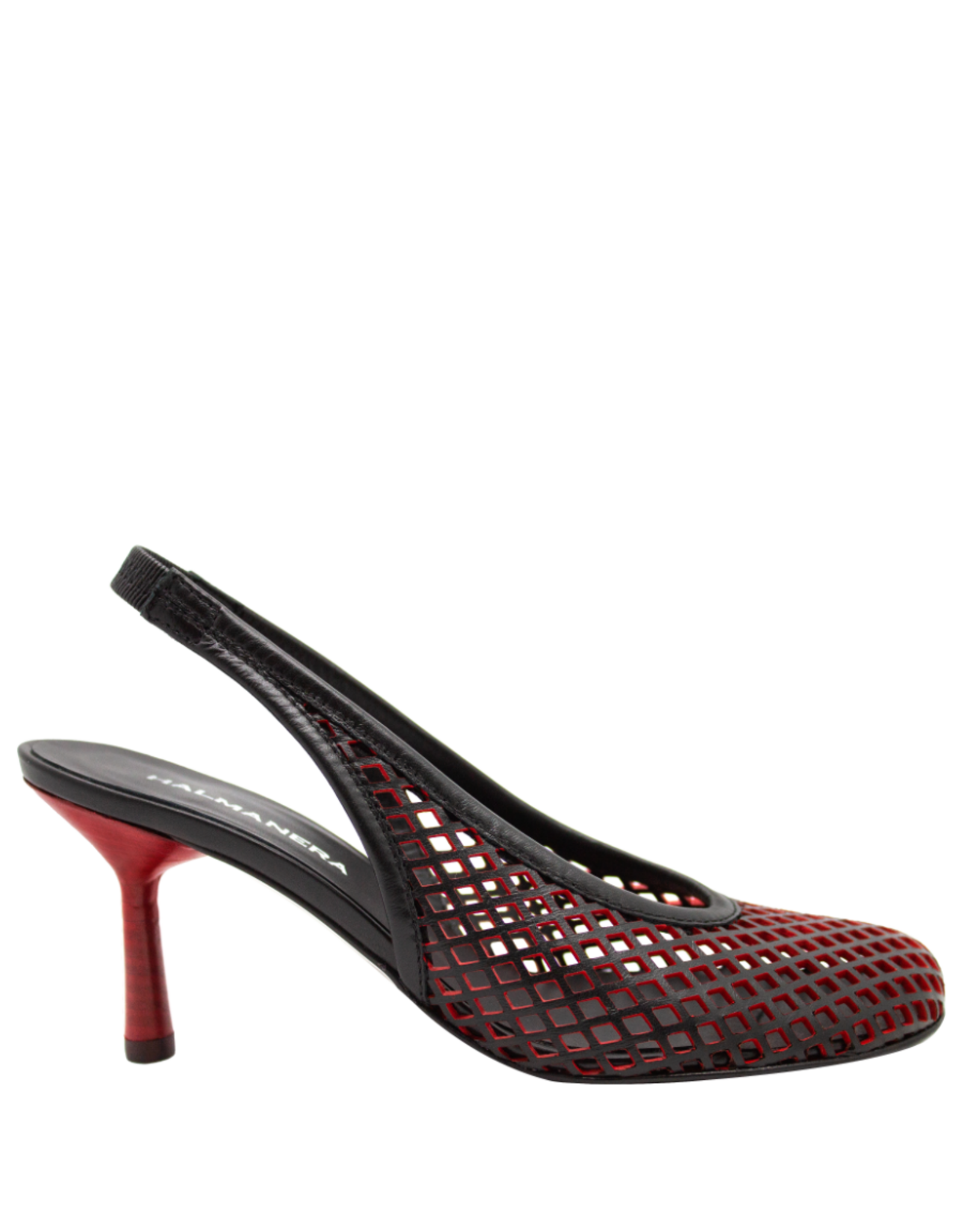 Halmanera Halmanera H51A Black/Red Laser Sling Pump 1016