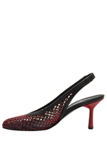 Halmanera Halmanera H51A Black/Red Laser Sling Pump 1016