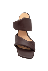 Halmanera Halmanera H51B Brown Double Strap Mule 1017