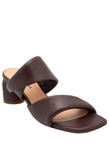 Halmanera Halmanera H51B Brown Double Strap Mule 1017
