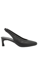 Halmanera Halmanera H51G Black Laser Sling Low Heel 1021