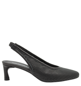 Halmanera Halmanera H51G Black Laser Sling Low Heel 1021