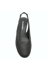 Halmanera Halmanera H51G Black Laser Sling Low Heel 1021