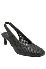 Halmanera Halmanera H51G Black Laser Sling Low Heel 1021