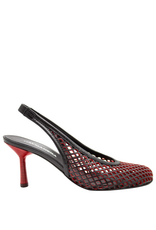 Halmanera Halmanera H51A Black/Red Laser Sling Pump 1016