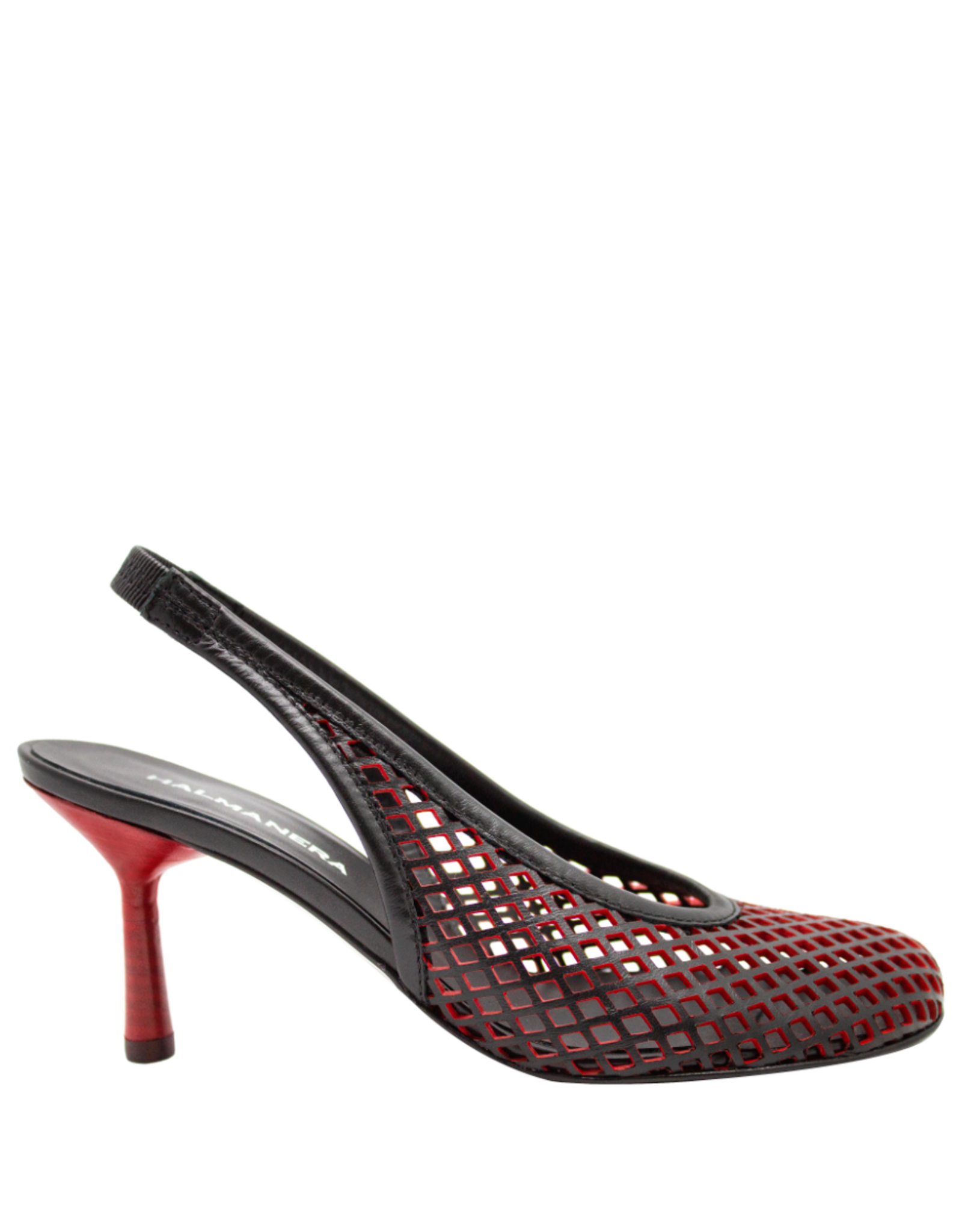 Halmanera Halmanera H51A Black/Red Laser Sling Pump 1016