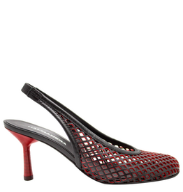 Halmanera Halmanera H51A Black/Red Laser Sling Pump 1016