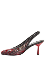 Halmanera Halmanera H51A Black/Red Laser Sling Pump 1016