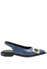 LeBohemien LeBohemien LB3O Blue Sling Back With Button Detail Deboo