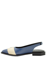 LeBohemien LeBohemien LB3O Blue Sling Back With Button Detail Deboo