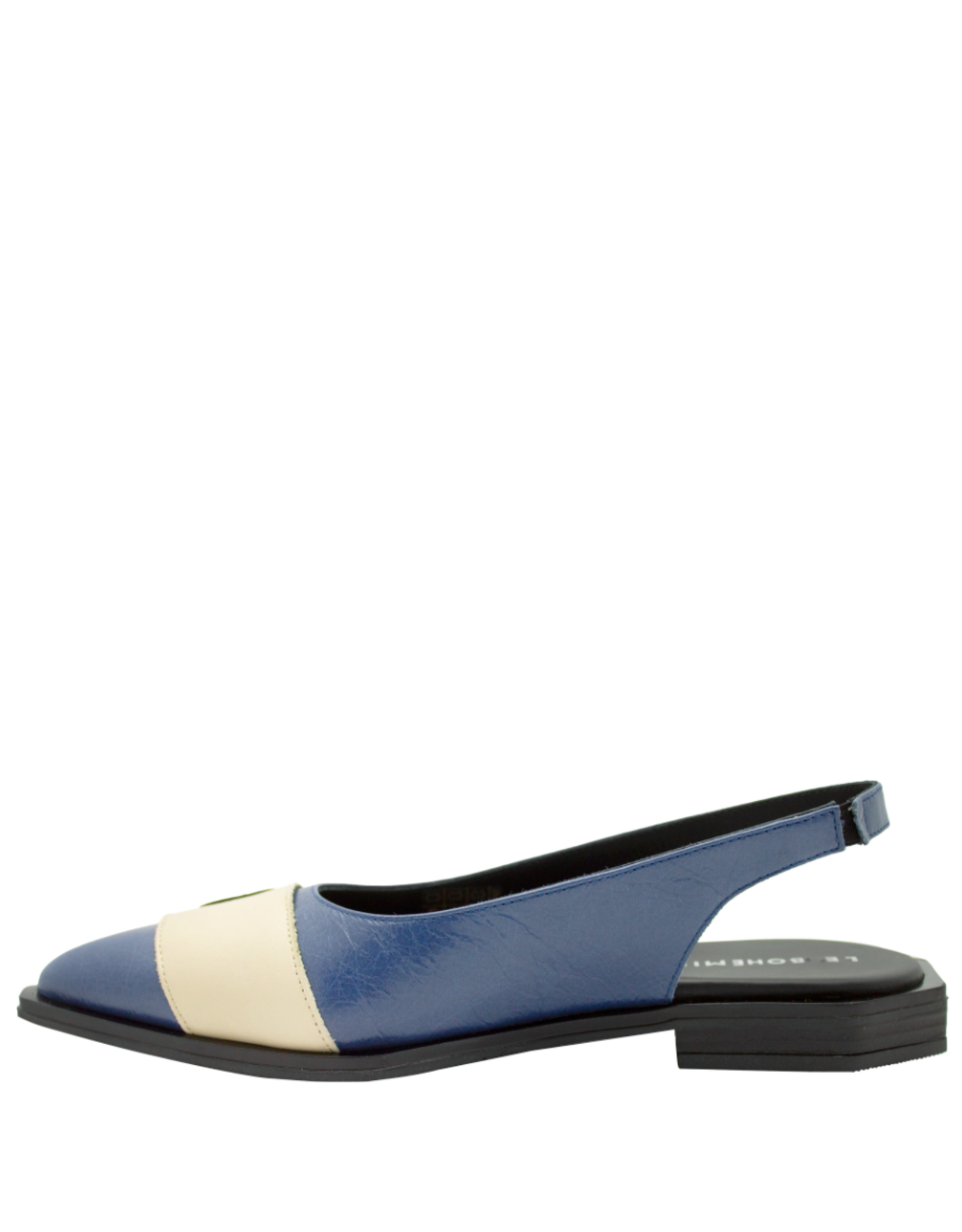 LeBohemien LeBohemien LB3O Blue Sling Back With Button Detail Deboo