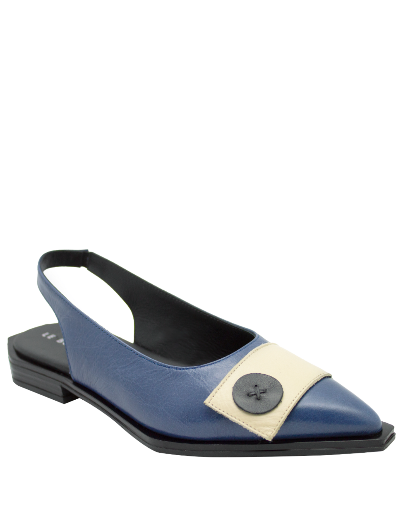 LeBohemien LeBohemien LB3O Blue Sling Back With Button Detail Deboo