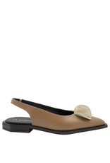 LeBohemien LeBohemien LB3P Taupe SlingBack With Fan Detail Ebba