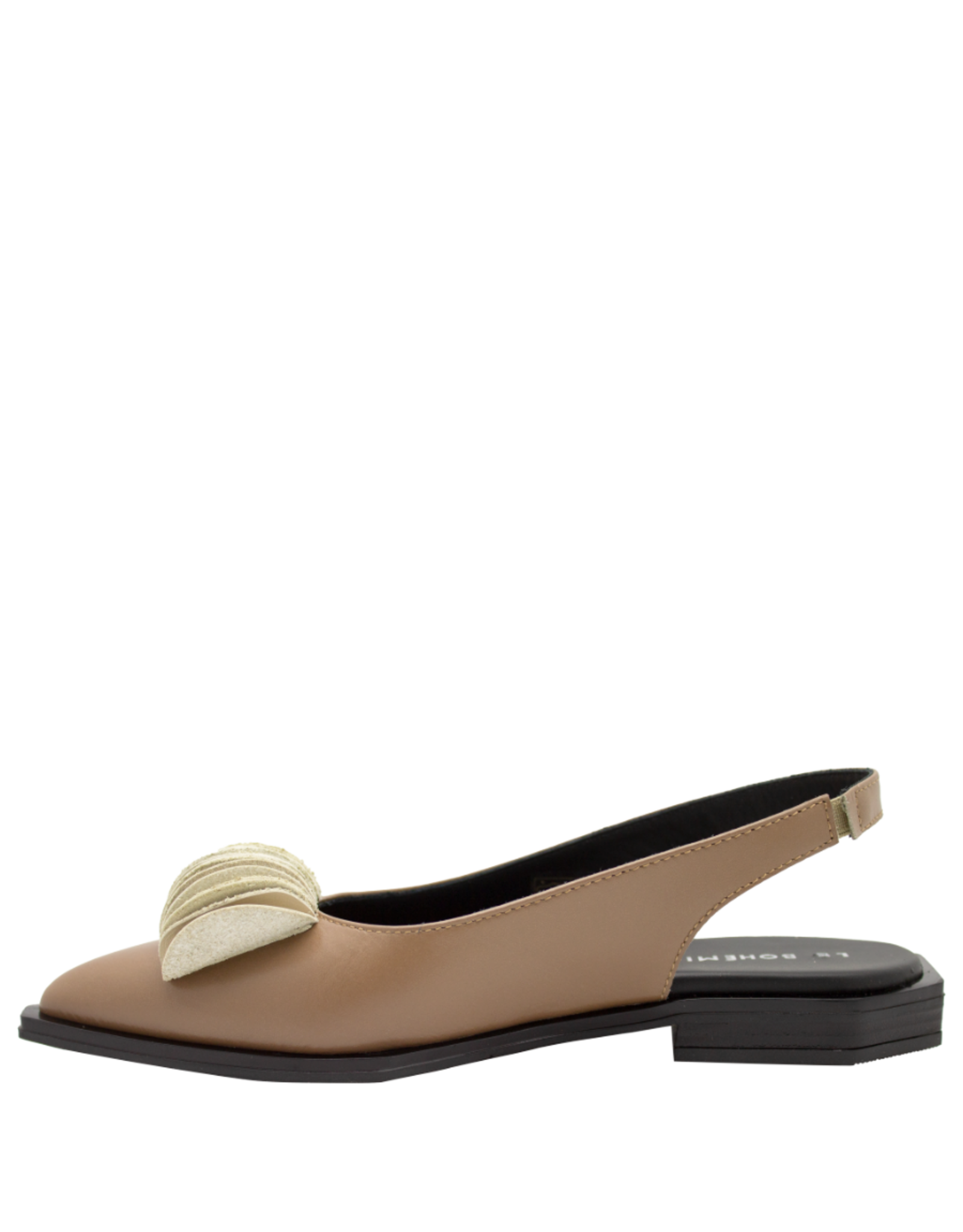LeBohemien LeBohemien LB3P Taupe SlingBack With Fan Detail Ebba