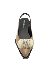 LeBohemien LeBohemien LB3P Taupe SlingBack With Fan Detail Ebba