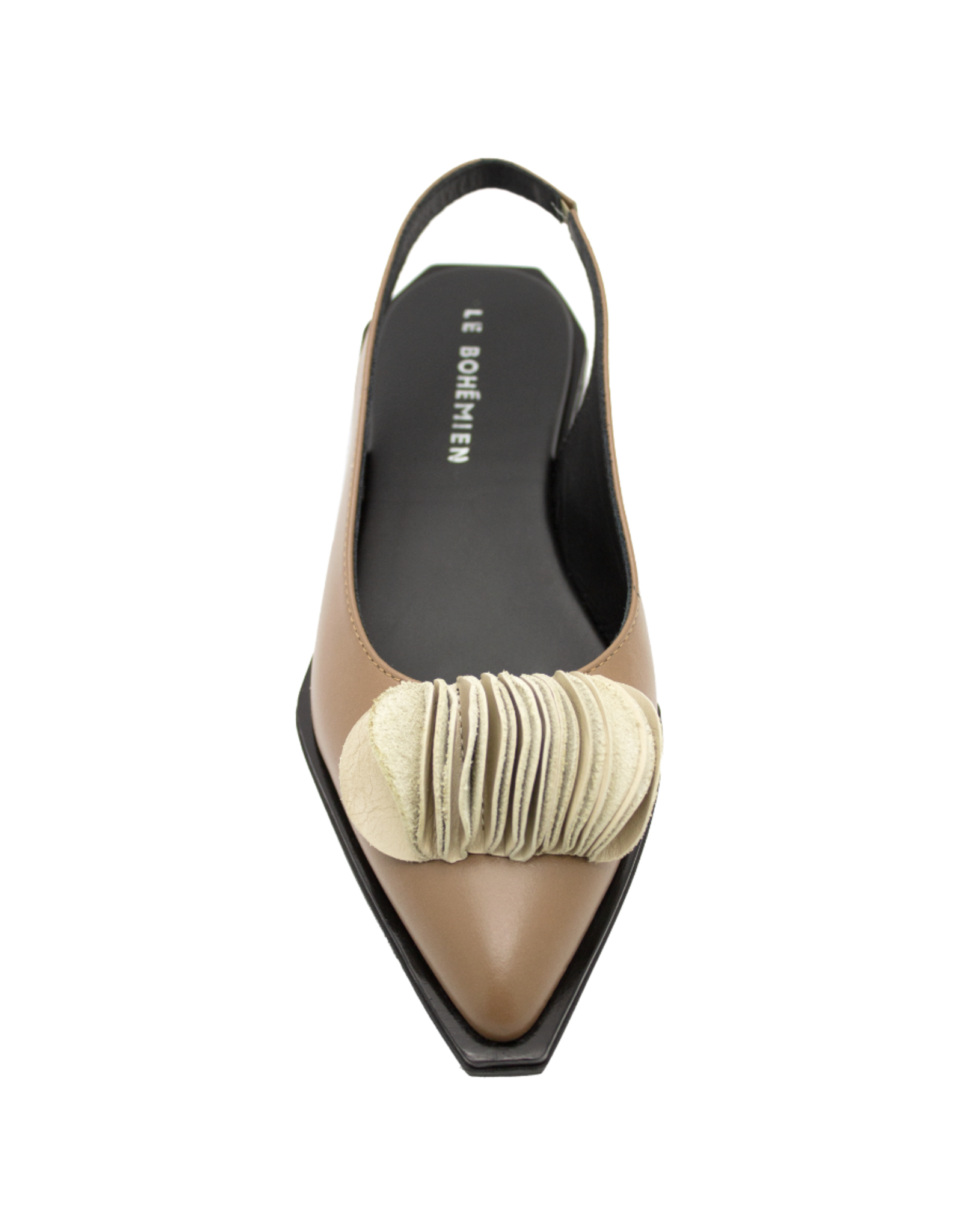 LeBohemien LeBohemien LB3P Taupe SlingBack With Fan Detail Ebba