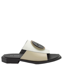 LeBohemien LeBohemien LB3T Off White Mule  Button Detail Heo