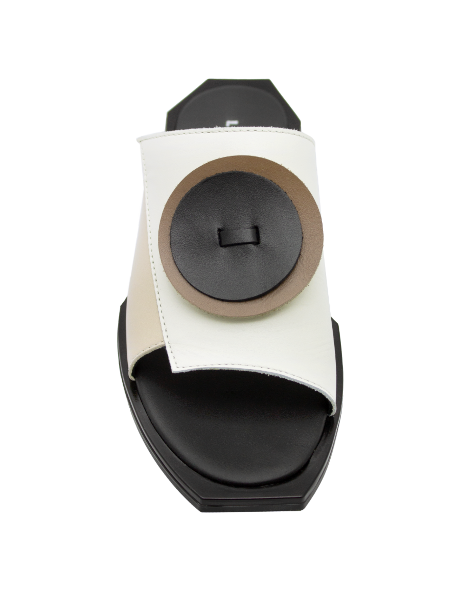 LeBohemien LeBohemien LB3T Off White Mule  Button Detail Heo