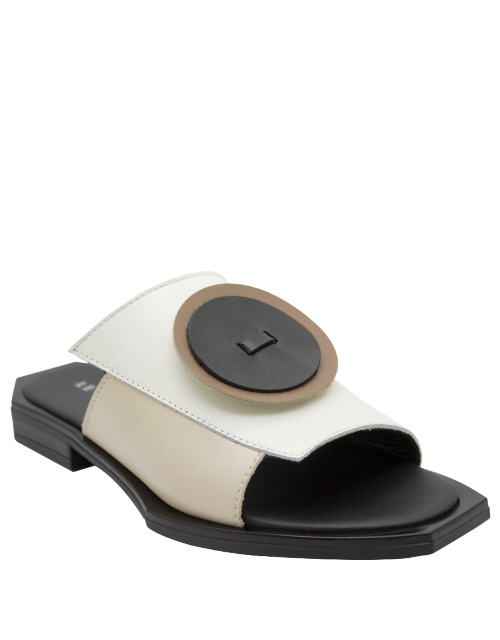 LeBohemien LeBohemien LB3T Off White Mule  Button Detail Heo