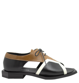 LeBohemien LeBohemien LB3X Black/Brown Peep Toe Oxford Sato
