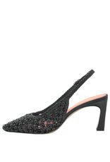 MissT MissT MT1B Black Woven Sling Pump 1306