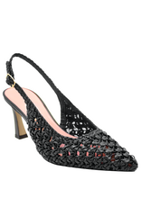 MissT MissT MT1B Black Woven Sling Pump 1306