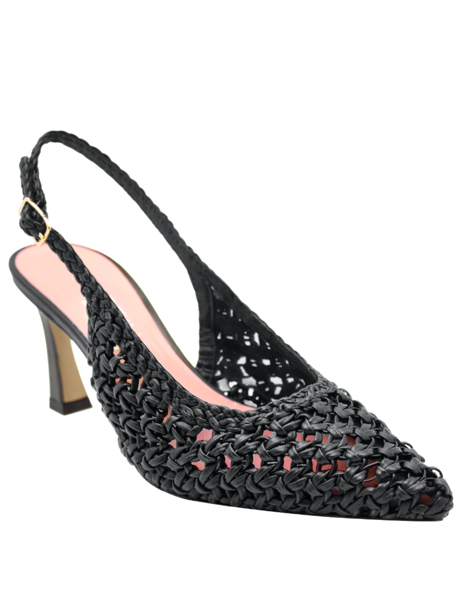 MissT MissT MT1B Black Woven Sling Pump 1306