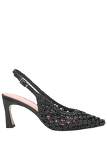 MissT MissT MT1B Black Woven Sling Pump 1306