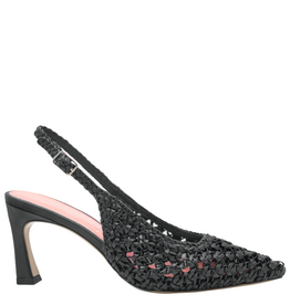 MissT MissT MT1B Black Woven Sling Pump 1306