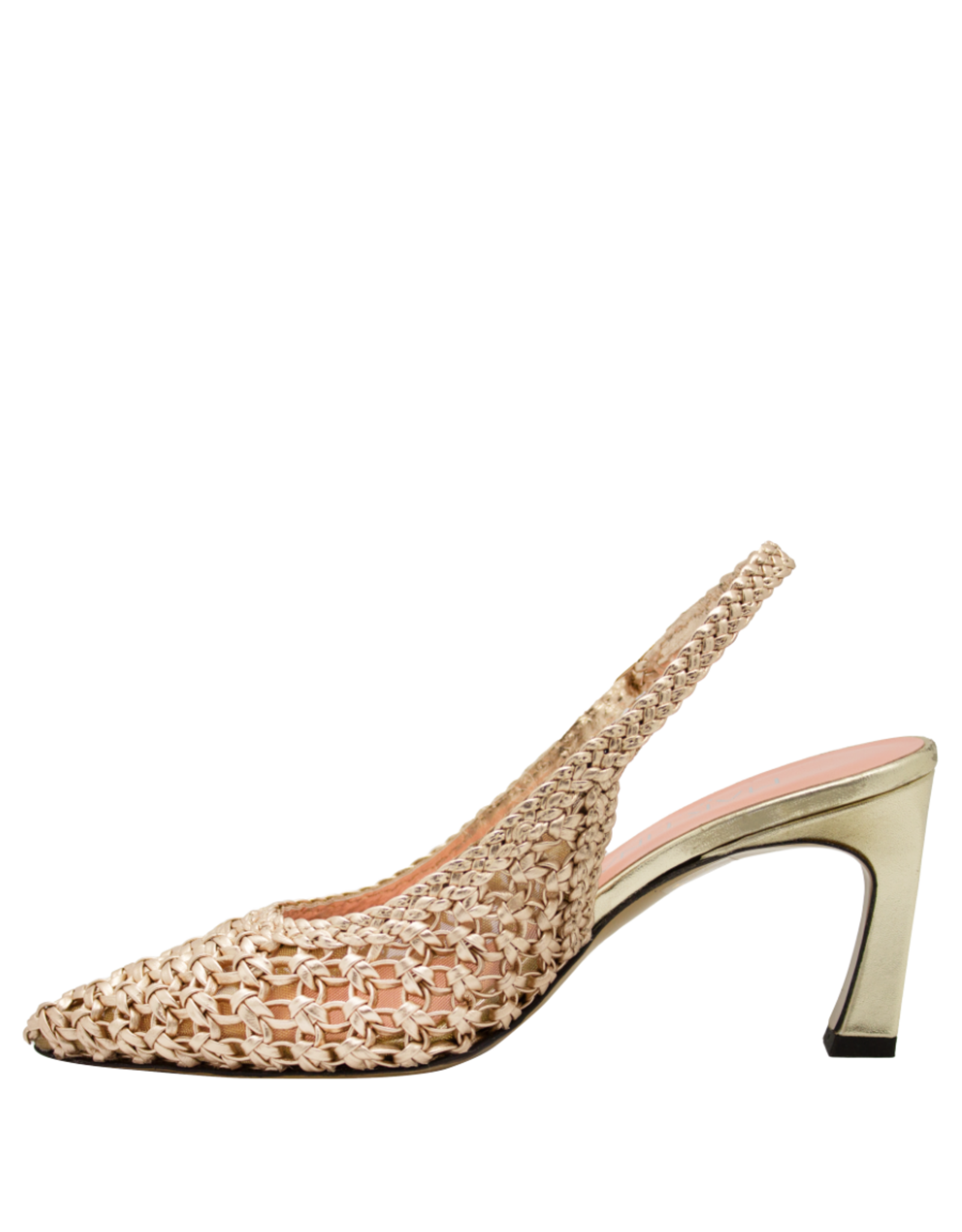 MissT Miss T MT1A  Gold Woven Sling Pump 1306