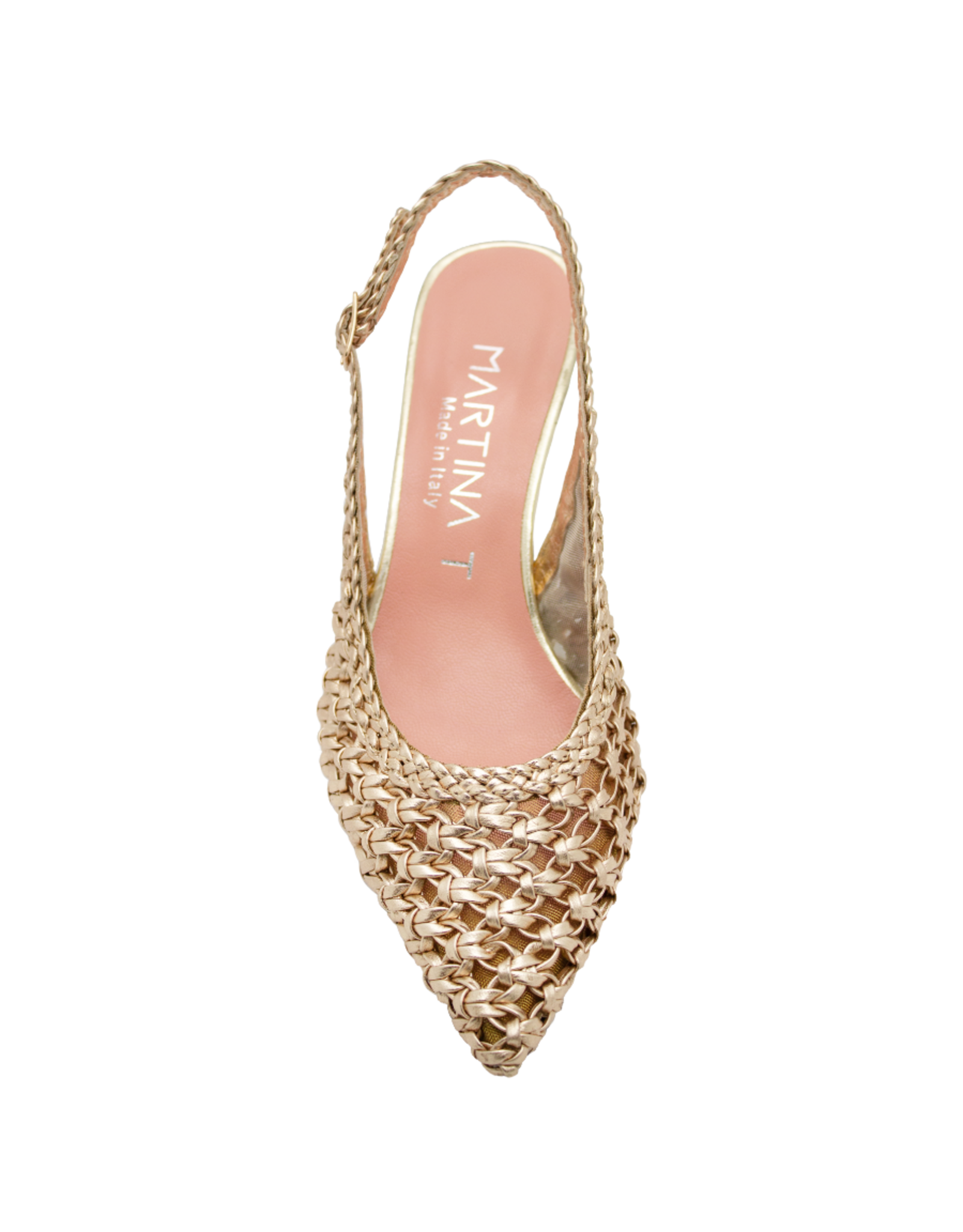 MissT Miss T MT1A  Gold Woven Sling Pump 1306