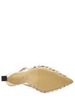 MissT Miss T MT1A  Gold Woven Sling Pump 1306