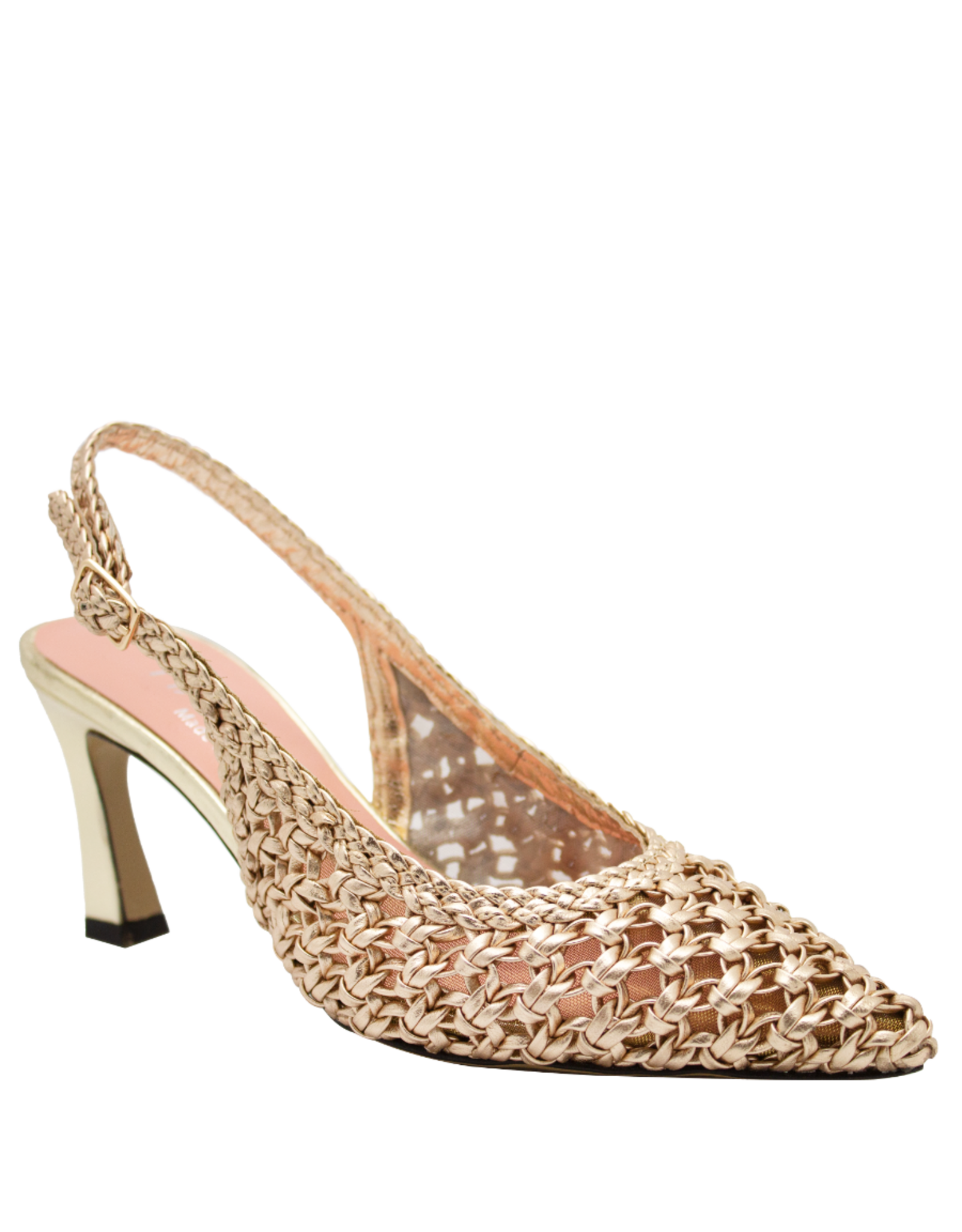 MissT Miss T MT1A  Gold Woven Sling Pump 1306