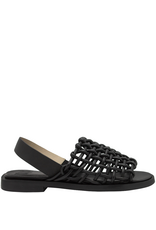 MLO Ixos IS72K Black Flat Lace Detail Sandal 4040