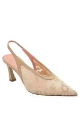 MissT MissT MT1J Ivory/Gold Lace Sling 1342