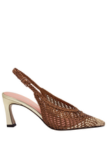 MissT MissT MT1H Brown/Gold Bicolor Woven Sling 1340