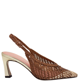 MissT MissT MT1H Brown/Gold Bicolor Woven Sling 1340