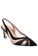 MissT MissT MT1G Suede Nappa Sheer Mesh Insert Sling 1326