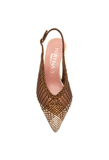 MissT MissT MT1H Brown/Gold Bicolor Woven Sling 1340