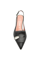 MissT MissT MT1O Black Nappa Kitten Sling 1814