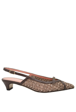 MissT MissT MT1N Brown Rafia Kitten Heel With Buckle Detail 1640