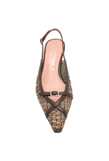 MissT MissT MT1N Brown Rafia Kitten Heel With Buckle Detail 1640