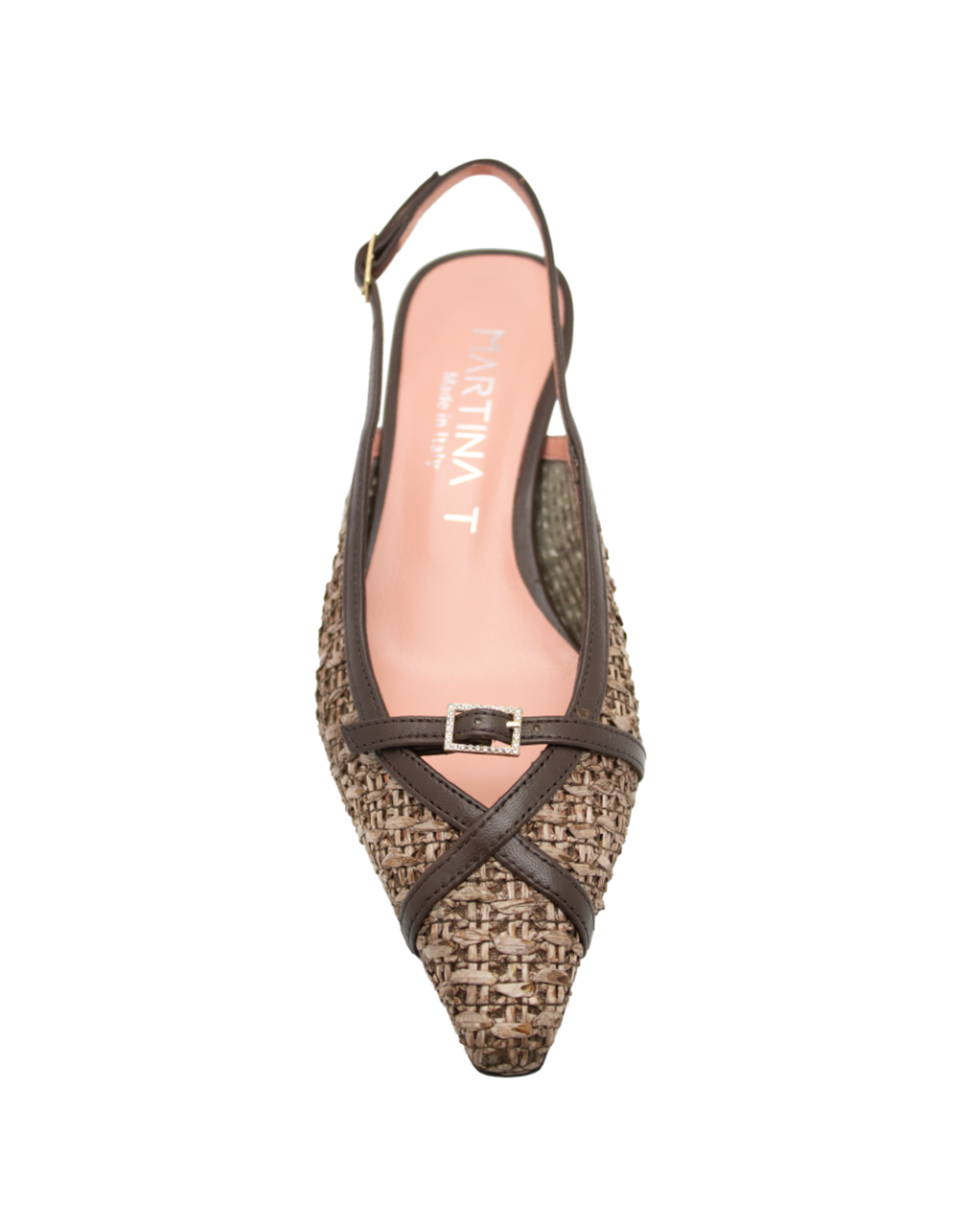 MissT MissT MT1N Brown Rafia Kitten Heel With Buckle Detail 1640