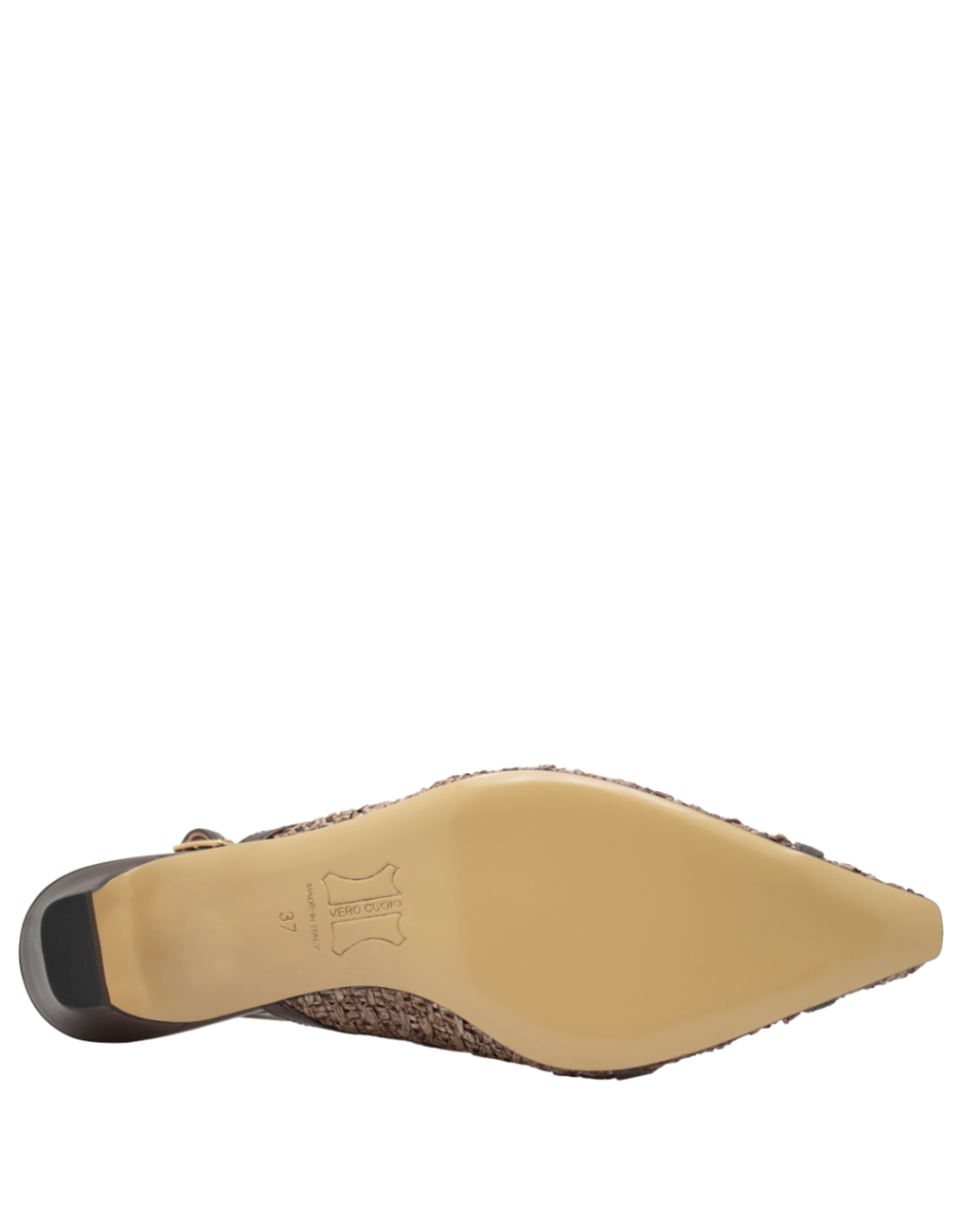 MissT MissT MT1N Brown Rafia Kitten Heel With Buckle Detail 1640